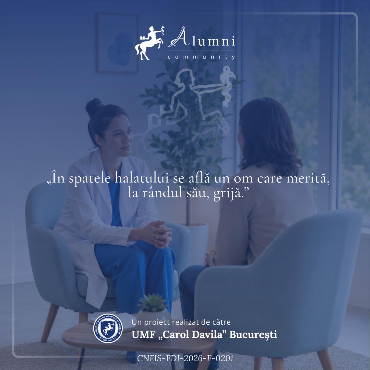 În spatele halatului se află un om care merită, la rândul său, grijă